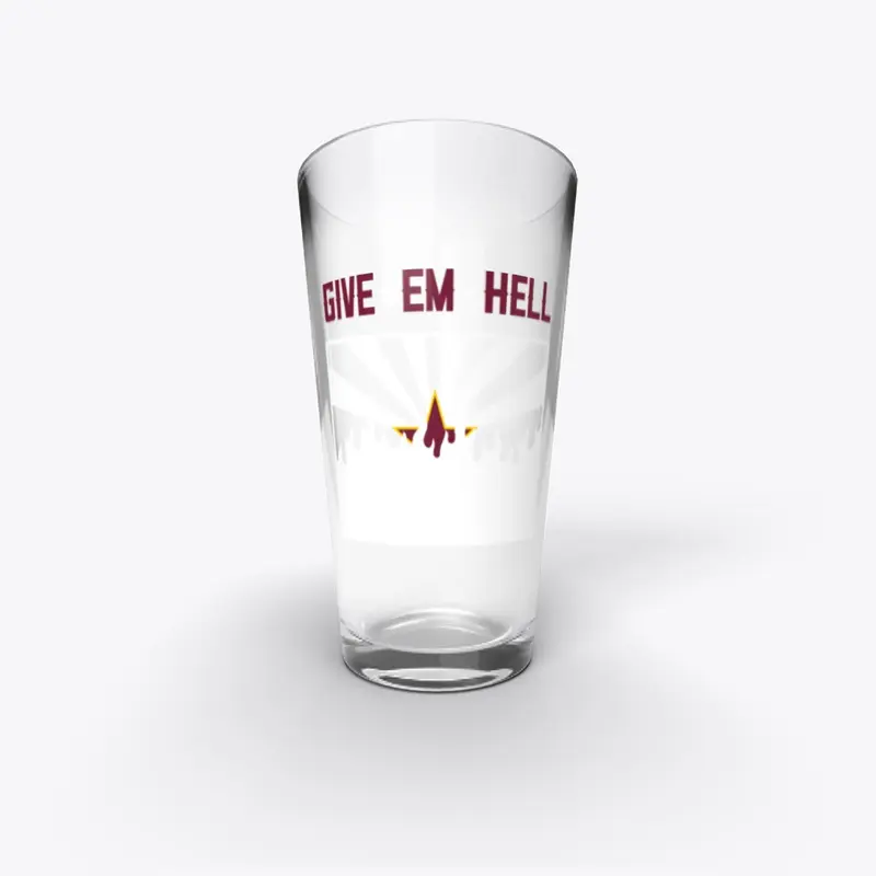 PHX Fans Give Em Hell Whiteout Glass