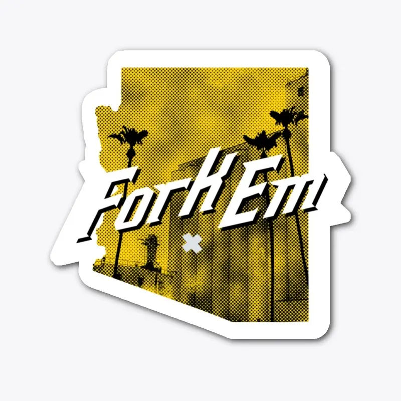 PHX Fans Fork Em Mill Ave Sticker